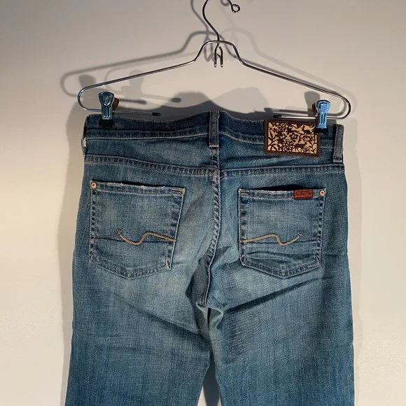 7 Seven for all Mankind Bootcut Denim Blue Jeans Women Size 26 - Picture 6 of 10